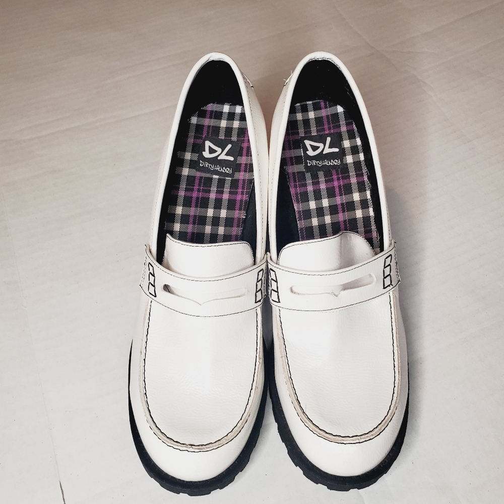 Dirty Laundry White Chunky Heel Loafers - Picture 2 of 13